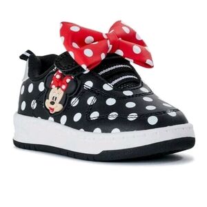 Minnie Mouse Baby Girl Mont Casual Court Sneakers color black dots